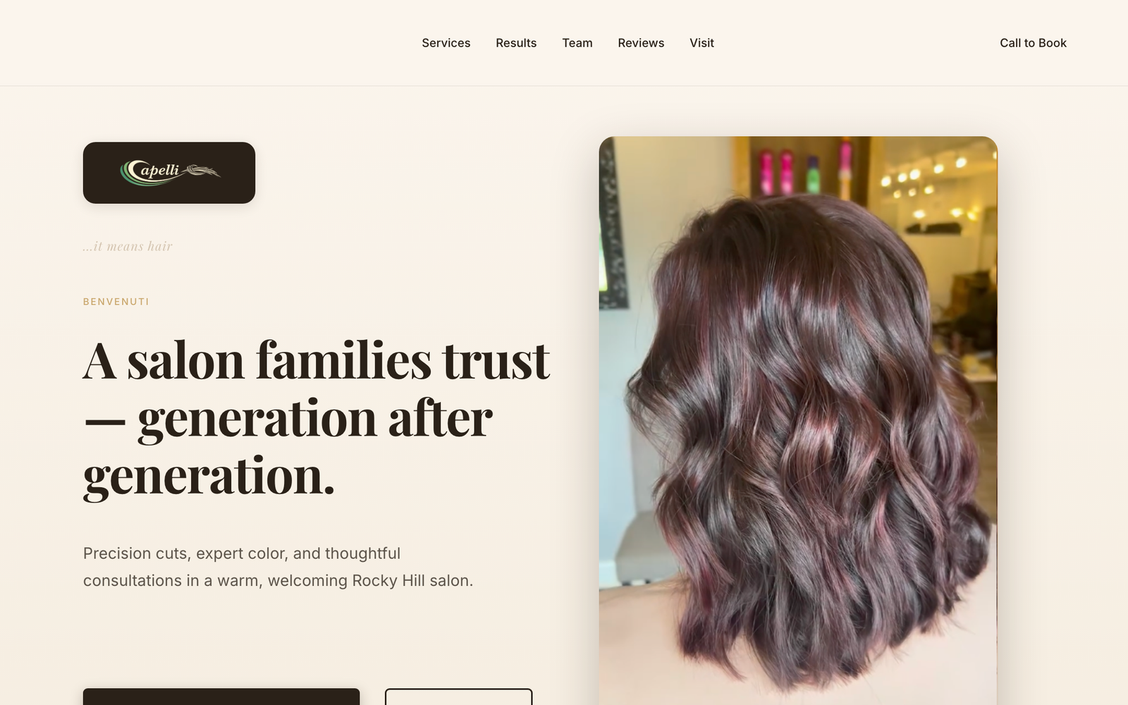 Capelli Salon demo preview