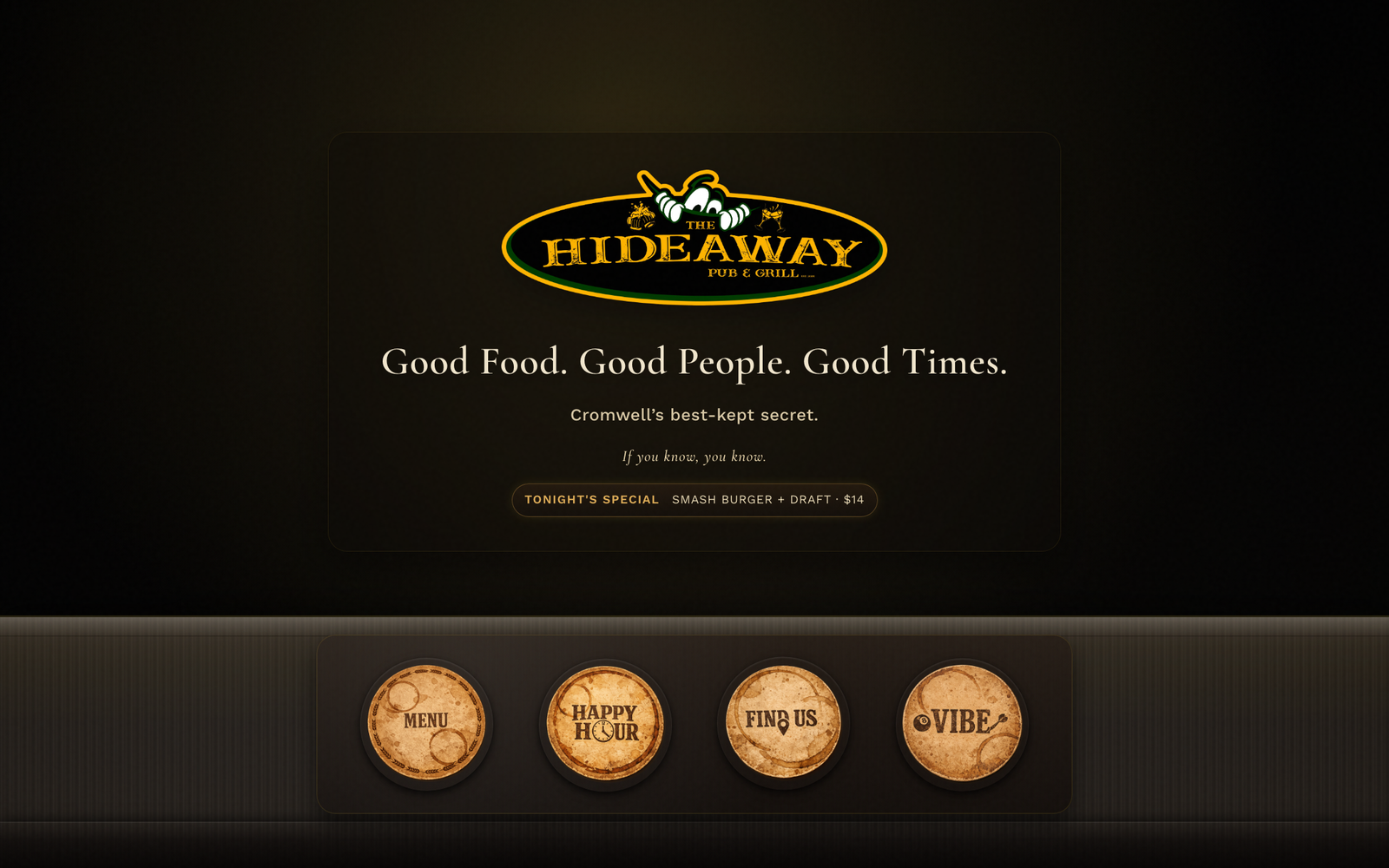 Hideaway Pub & Grill demo preview